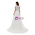 High Quality White Tulle Lace Appliques Deep V-neck Pearls Wedding Dress