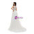 High Quality White Tulle Lace Appliques Deep V-neck Pearls Wedding Dress