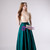 We Provide A-Line Dark GreenSatin Short Sleeve Beading Long Prom Dress