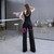 Wide Range Of Women Black Sequins V-neck Sleeve Party Jumpsuits