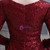 Long & Short Made-To-Measure Sexy Burgundy Mermaid Sequins Long Sleeve V-neck Prom Dress