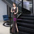 Individually Cut Colorful mermaid Sequins V-neck Beading Prom Dress With Split