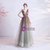 Shop Long In Stock:Ship in 48 Hours Coffee V-neck Tulle Long Prom Dress