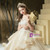 Best Discount And High Quality Champagne Tulle Lace Appliuqes Off the Shoulder Beading Wedding Dress