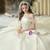 Discover The Latest White Ball Gown Satin Off the Shoulder Pleats Wedding Dress With Long Train