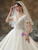 Purchase Your Favorite White Ball Gown Satin Short Sleeve See Through V-neck Wedding Dress