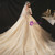 An Extra 40% Off Storewide Champagne Tulle Seuqins Square Short Sleeve Beading Pearls Wedding Dress