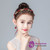 Children's Princess Red Flower Hair Earring Set