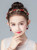 Children's Princess Red Flower Hair Earring Set