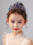 Crown Tiara Children Princess Girl Crystal Frozen Blue