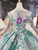 Shop For Cute Gray Ball Gown Sequins Long Sleeve Green Appliques Wedding Dress