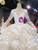 Light Champagne Sequins Long Appliques Beading Tiers Wedding Dress