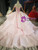 Get a Prom-Ready Look Pink Ball Gown Tulle Off the Shoulder Beading Tiers Prom Dress