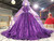 Shop Designer Purple Ball Gown Sequins Straps Beading Prom Dress With Shawl