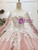 Buy From Pink Ball Gown Tulle Long Sleeve Appliques Princess Prom Dress