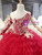 Burgundy Ball Gown One Shoulder Long Sleeve Appliques Flower Girl Dress
