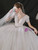 You Can Be The Star Ivory White Tulle V-neck Short Sleeve Lace Appliques Beading Wedding Dress