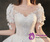 Come In All Styles And Colors Light Champagne Tulle Lace Appliques Puff Sleeve Beading Wedding Dress
