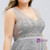 It's Prom Season Gray Tulle V-neck Appliques Beading Plus Size Prom Dress