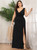 Browse Our Lovely A-Line Black V-neck Pleats Plus Size Prom Dress With Split