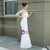 Find The Perfect Shade Of In Stock:Ship in 48 Hours White Mermaid Sequins One Shoulder Prom Dress