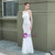 Find The Perfect Shade Of In Stock:Ship in 48 Hours White Mermaid Sequins One Shoulder Prom Dress