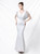 Check Out Entire Collection In Stock:Ship in 48 Hours White V-neck Prom Dress With Shawl