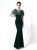 For This Year's Biggest Dance In Stock:Ship in 48 Hours Green V-neck Prom Dress With Shawl