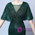 Buy More, Save More In Stock:Ship in 48 Hours Green Mermaid Sequins Bat Sleeve Prom Dress