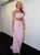 Sparkly Sequined Two Piece Prom Dresses Long Party Gowns in Spandex Fabric