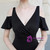 Find The Perfect Shade Of In Stock:Ship in 48 Hours Black Satin V-neck Short Prom Dress With Beading