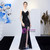 Shops Around The World In Stock:Ship in 48 Hours Black Mermaid Sequins Prom Dress With Split