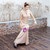 In One Step In Stock:Ship in 48 Hours Champagne Gold Halter Lockhole Sequins Prom Dress
