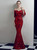 Shop Online In Stock:Ship in 48 Hours Red Mermaid Sequins Off the Shoulder Prom Dress