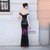 In Stock:Ship in 48 Hours Black Sequins Off the Shoulder Prom Dress With Split