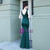 In Stock:Ship in 48 Hours Green Mermaid V-neck Ruffles Prom Dress