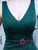 In Stock:Ship in 48 Hours Green Mermaid V-neck Ruffles Prom Dress