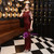 In Stock:Ship in 48 Hours Burgundy Half Sleeve Beading Sequins Prom Dress