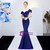 In Stock:Ship in 48 Hours Navy Blue Mermaid Off the Shoulder Appliques Prom Dress