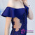 In Stock:Ship in 48 Hours Navy Blue Mermaid Off the Shoulder Appliques Prom Dress