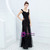 In Stock:Ship in 48 Hours Black Straps Sequins Prom Dress With Split