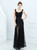 In Stock:Ship in 48 Hours Black Straps Sequins Prom Dress With Split