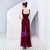 In Stock:Ship in 48 Hours Burgundy Straps Sequins Prom Dress With Split