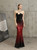 In Stock:Ship in 48 Hours Black Red Sequins Halter Prom Dress