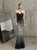 In Stock:Ship in 48 Hours Navy Blue Silver Sequins Halter Prom Dress