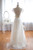 A-Line White Lace Deep V-neck Backless High Waist Wedding Dress