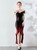 In Stock:Ship in 48 Hours Black Red Sequins Hi Lo Prom Dress