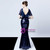 In Stock:Ship in 48 Hours Sexy Navy Blue Mermaid V-neck Sequins Beading Prom Dress