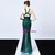 In Stock:Ship in 48 Hours Green Mermaid Sequins Halter Prom Dress