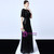 In Stock:Ship in 48 Hours A-Line Black Sequins Long Prom Dress